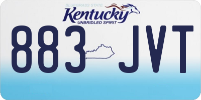 KY license plate 883JVT