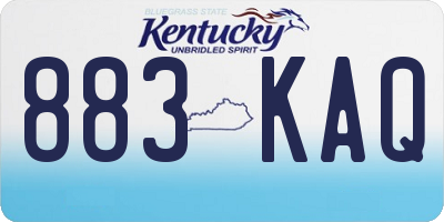 KY license plate 883KAQ