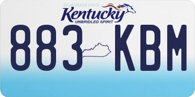 KY license plate 883KBM