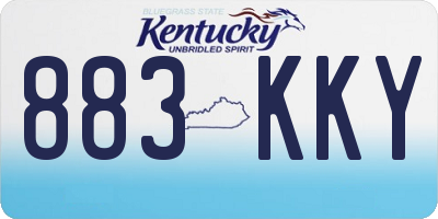 KY license plate 883KKY