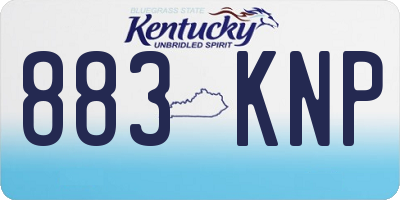 KY license plate 883KNP