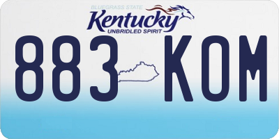 KY license plate 883KOM