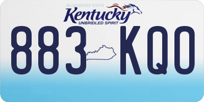 KY license plate 883KQO