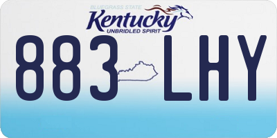 KY license plate 883LHY