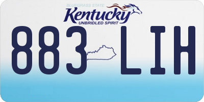 KY license plate 883LIH