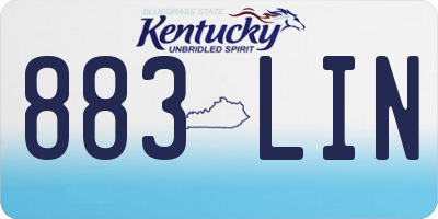 KY license plate 883LIN