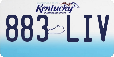 KY license plate 883LIV