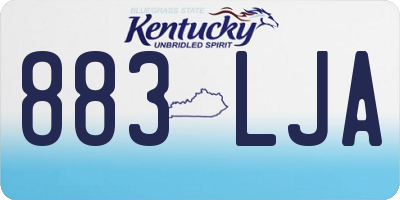 KY license plate 883LJA