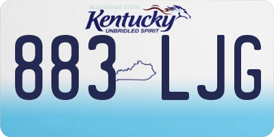 KY license plate 883LJG