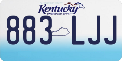 KY license plate 883LJJ