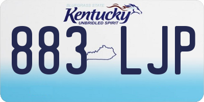 KY license plate 883LJP