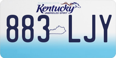 KY license plate 883LJY
