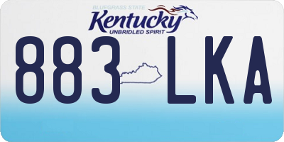 KY license plate 883LKA