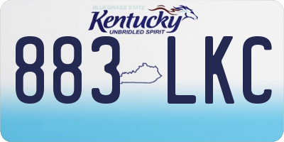 KY license plate 883LKC