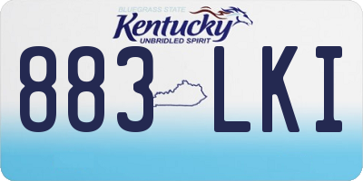 KY license plate 883LKI