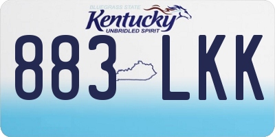 KY license plate 883LKK