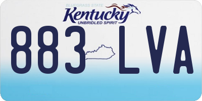 KY license plate 883LVA