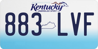 KY license plate 883LVF
