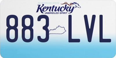 KY license plate 883LVL