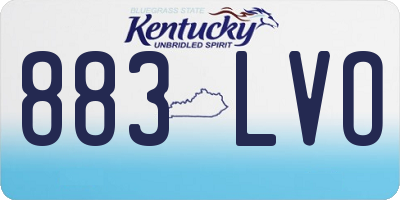 KY license plate 883LVO