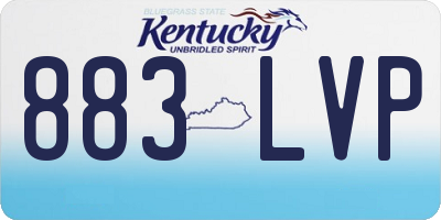 KY license plate 883LVP