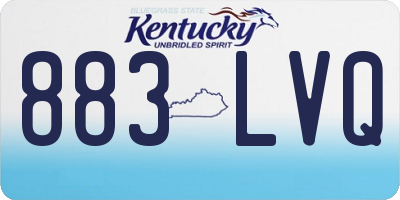 KY license plate 883LVQ