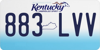 KY license plate 883LVV
