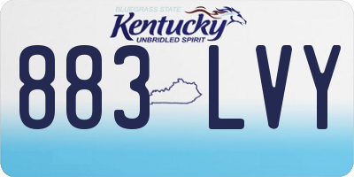 KY license plate 883LVY