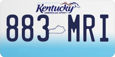 KY license plate 883MRI