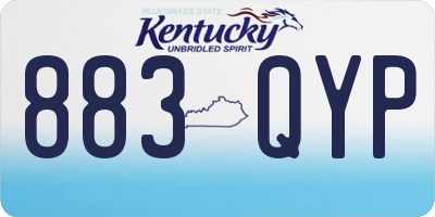KY license plate 883QYP