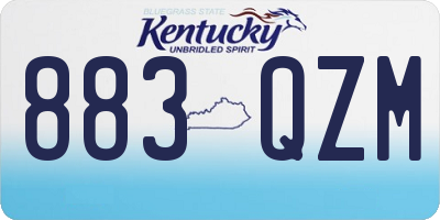 KY license plate 883QZM