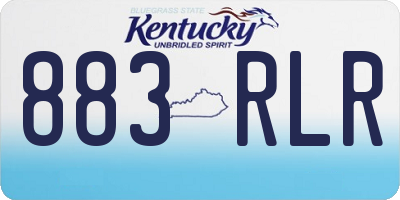 KY license plate 883RLR