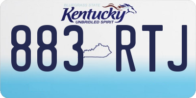 KY license plate 883RTJ