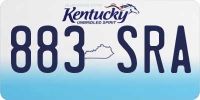 KY license plate 883SRA
