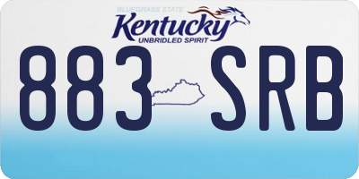 KY license plate 883SRB