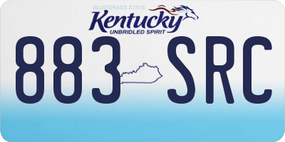 KY license plate 883SRC