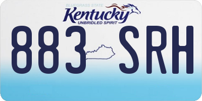 KY license plate 883SRH