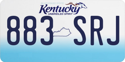 KY license plate 883SRJ