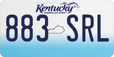 KY license plate 883SRL