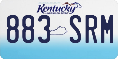 KY license plate 883SRM