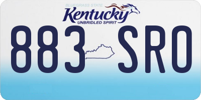 KY license plate 883SRO