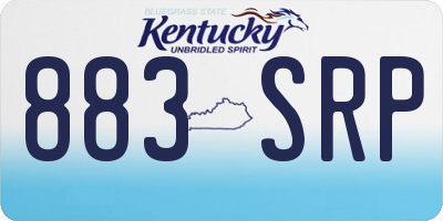 KY license plate 883SRP