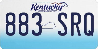 KY license plate 883SRQ