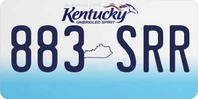 KY license plate 883SRR