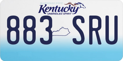 KY license plate 883SRU