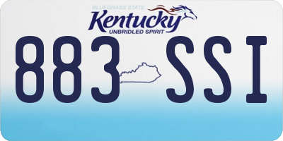 KY license plate 883SSI