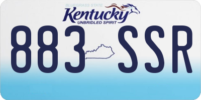 KY license plate 883SSR