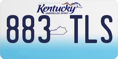 KY license plate 883TLS