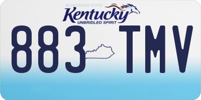 KY license plate 883TMV