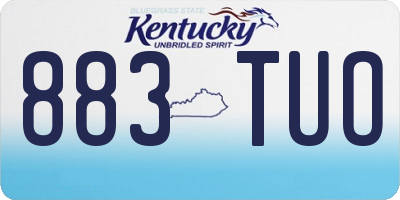 KY license plate 883TUO